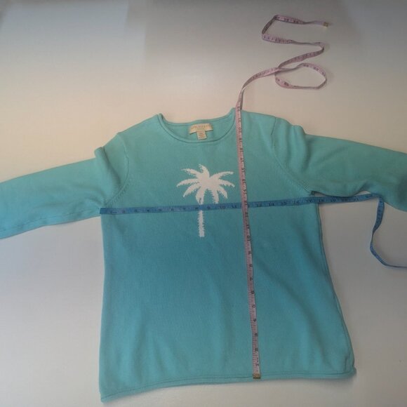 Appleseed's Petites Size Small Teal Sweater - Picture 8 of 10
